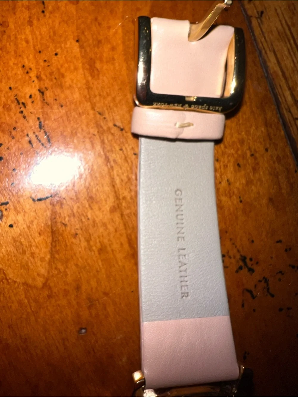 kate spade Pink and Cream Leather Strap Watch